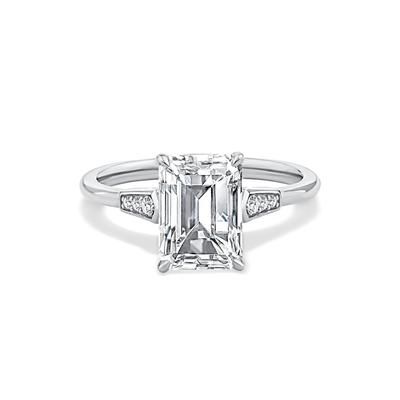 Lab Grown Diamond Emerald-Cut Engagement Ring in 14K White Gold (3 ct. tw.)