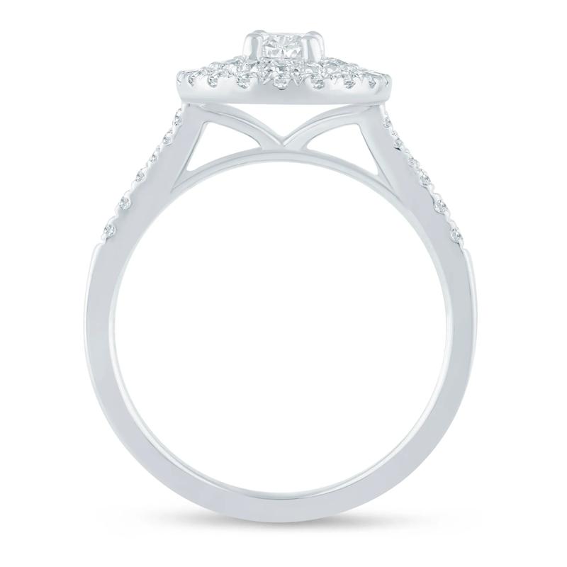 Diamond Double Halo Engagement Ring in 14K White Gold (1 ct. tw.) – Image 2 of 3