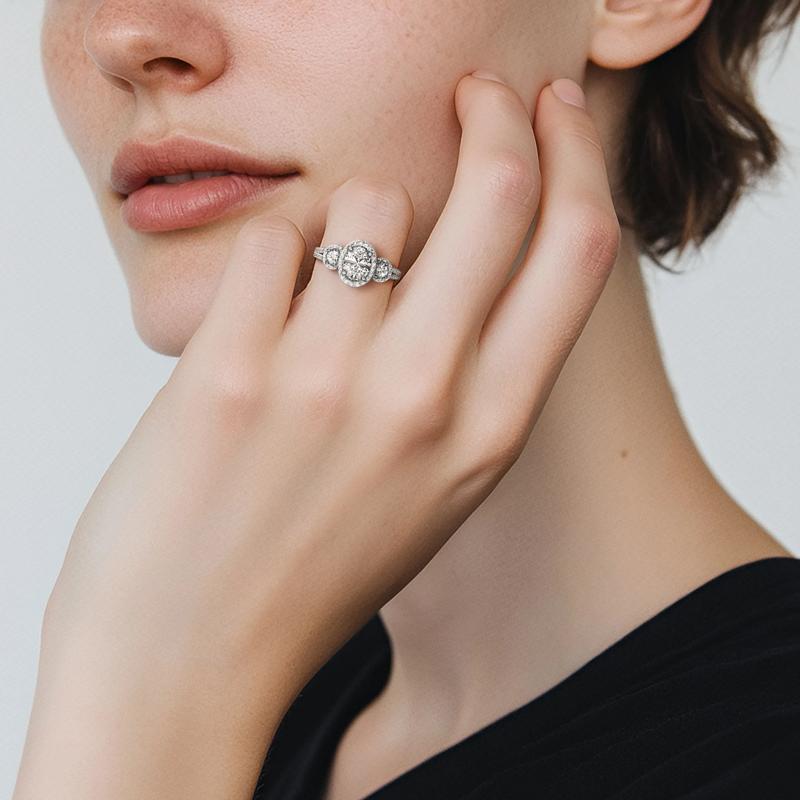 Lab Grown Diamond Oval-Shaped Engagement Ring in 14K White Gold &#40;1 3/4 ct. tw.&#41; – Image 5 of 5