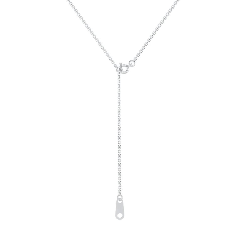 Lab Grown Princess-Cut Diamond Illusion Pendant in 10K White Gold (1/2 ct. tw.) – Image 3 of 3