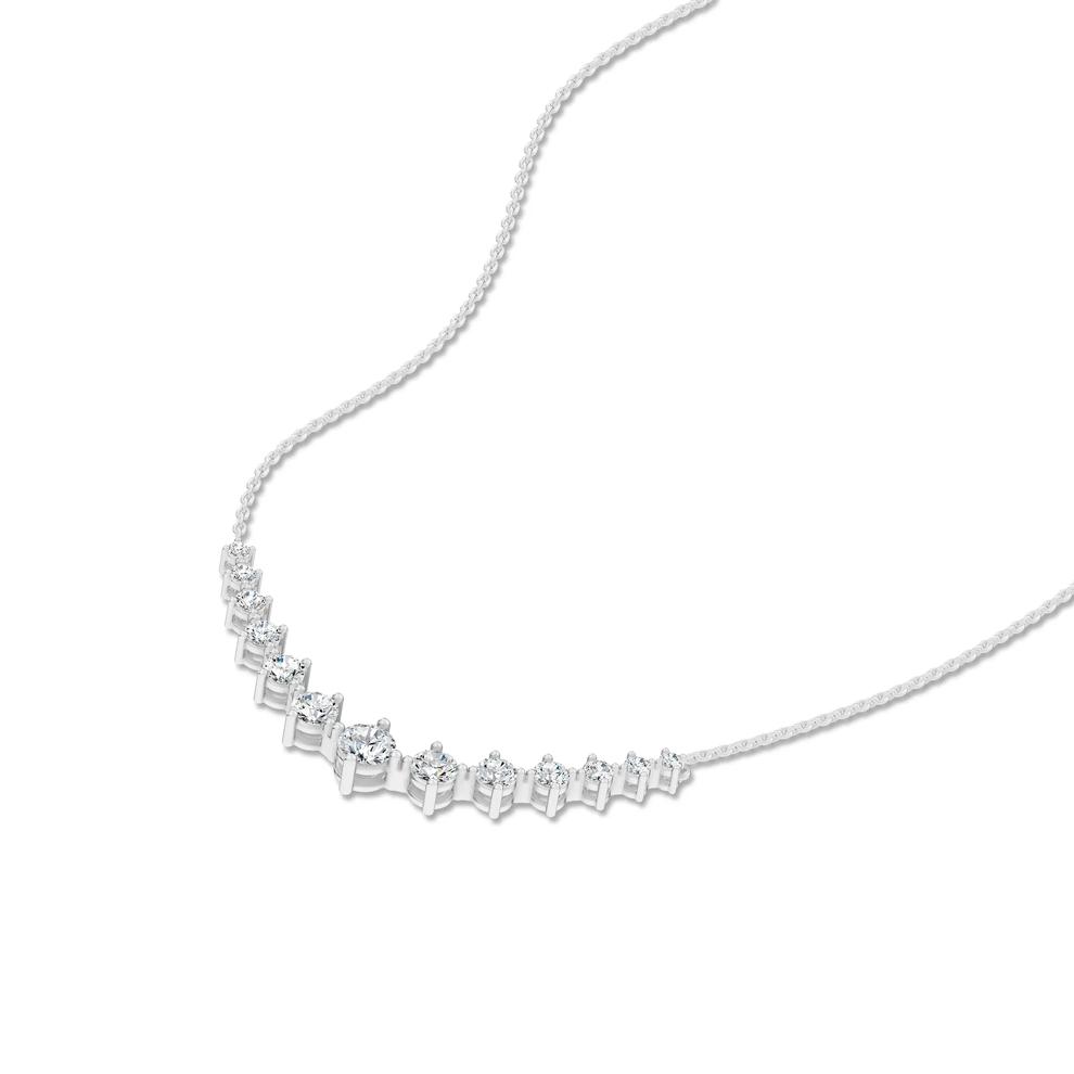 Lab Grown Diamond Prong-Set Front Necklace in 10K White Gold (1 ct. tw.) – Image 4 of 4