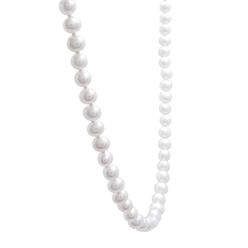 Pearl Necklace with Vermeil Closure – Image 3 of 7