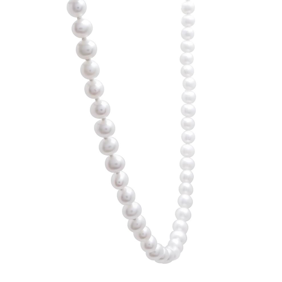 Pearl Necklace with Vermeil Closure – Image 3 of 7