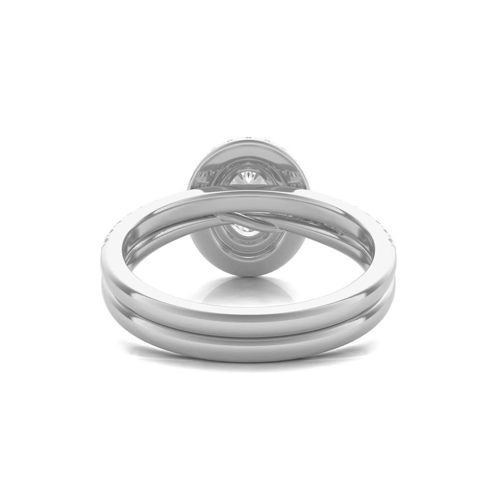 Diamond Halo Engagement Ring Set in 14K White Gold (1 1/2 ct. tw.) – Image 4 of 6