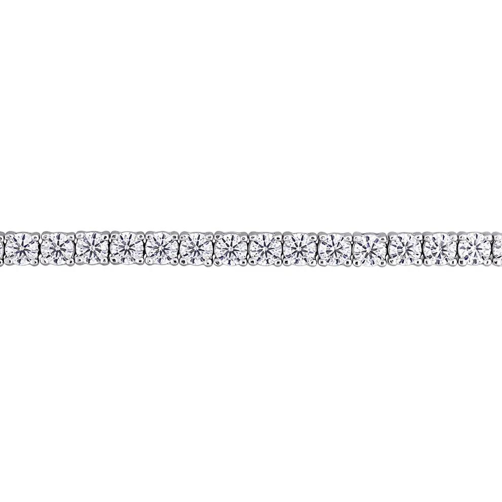 Moissanite Tennis Bracelet in Sterling Silver (5 5/8 ct. dew) – Image 2 of 4