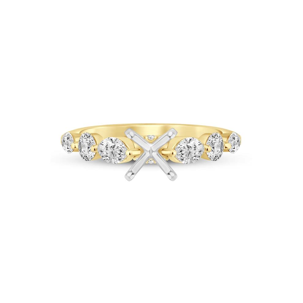 1 ct. tw. Lab Grown Diamond Semi-Mount Engagement Ring in 14K Yellow Gold (Setting Only) – Image 4 of 6