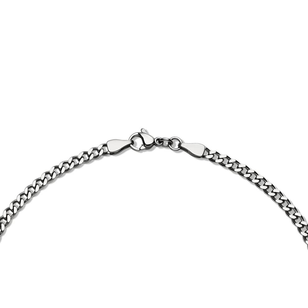 Men's Diamond Cross Necklace in Stainless Steel, 24" – Image 3 of 4