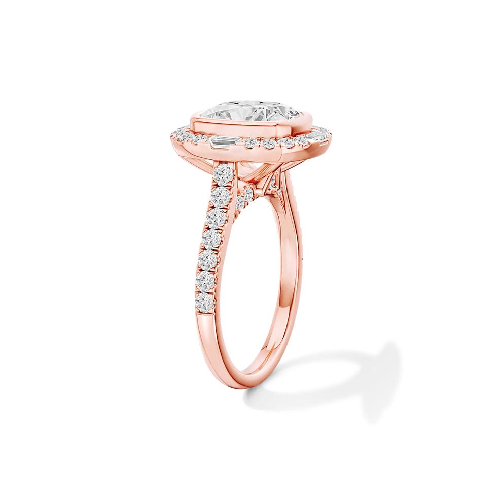 Kinsley Lab Grown Diamond Engagement Ring in 14K Rose Gold (3 3/4 ct. tw.) – Image 3 of 4