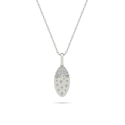 Diamond Marquise Shaped Pendant Necklace in 14K White Gold (1/4 ct. tw.)
