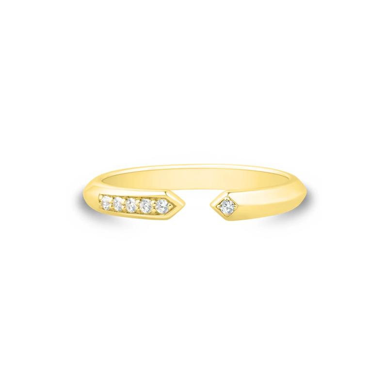 Lab Grown Diamond Accent Open Ring in Vermeil – Image 1 of 3
