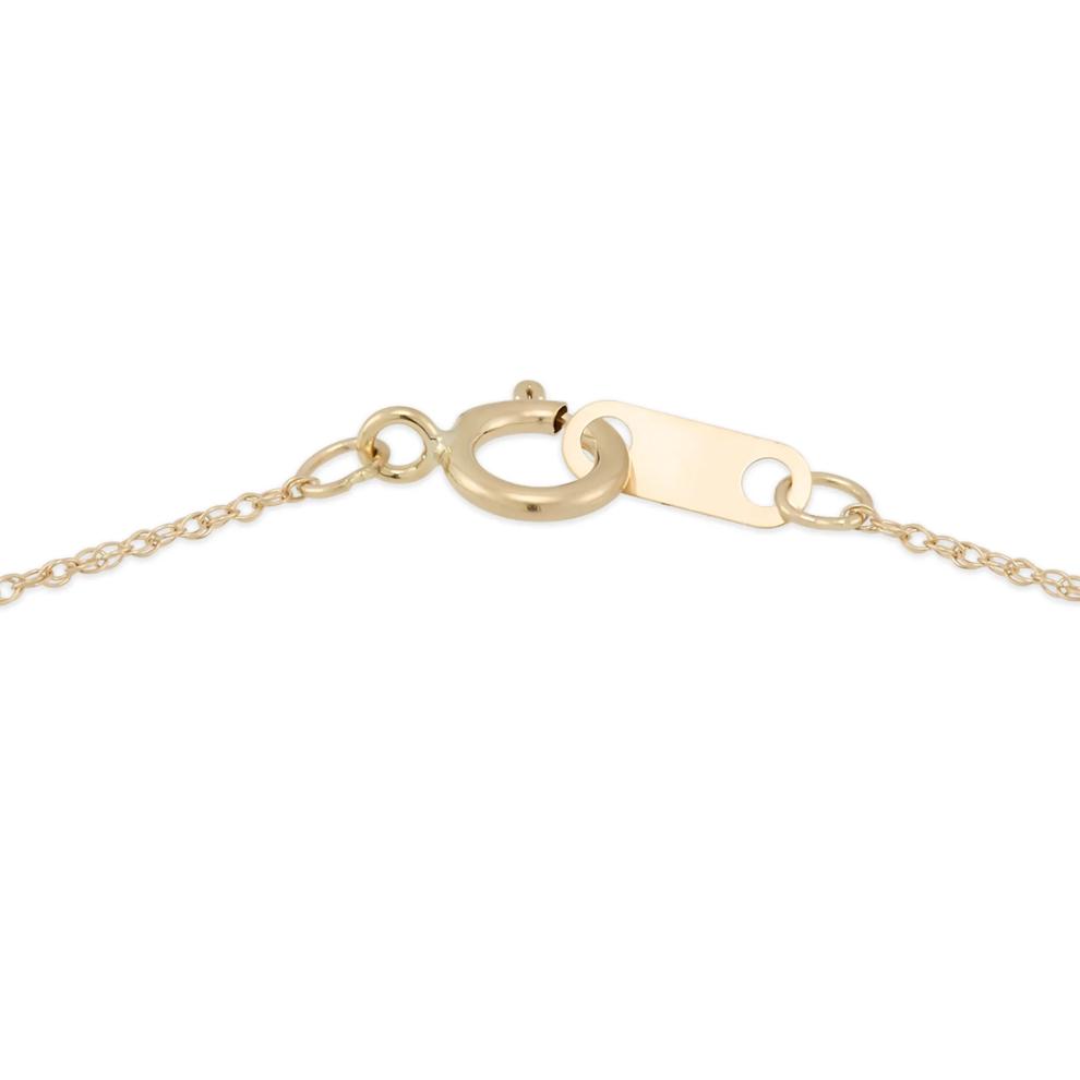 Marquise Peridot &amp; Diamond Drop Pendant in 10K Yellow Gold (1/10 ct. tw.) – Image 4 of 4