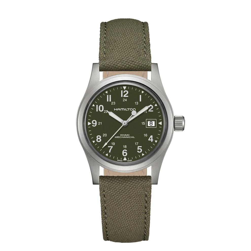 Khaki Field Mechanical Watch with Green Canvas Strap – Image 1 of 1