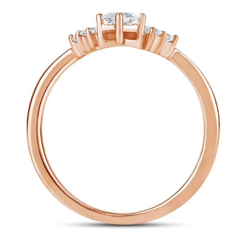 Lab Grown Diamond Multi-Shape Contour Ring in 14K Rose Gold &#40;3/8 ct. tw.&#41; – Image 2 of 3