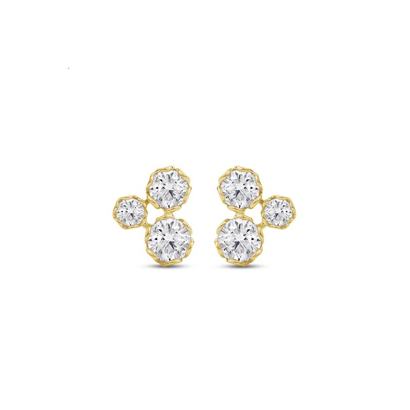 Lab Grown Diamond Earrings in 14K Yellow Gold &#40;1 1/2 ct. tw.&#41; – Image 2 of 3