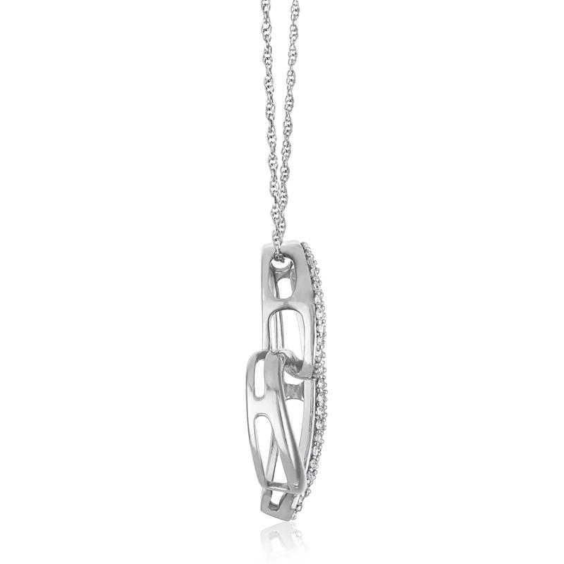 Diamond Heart Pendant in 10K White Gold &#40;1/3 ct. tw.&#41; – Image 2 of 3