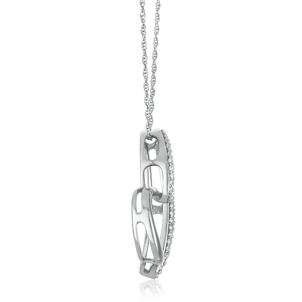 Diamond Heart Pendant in 10K White Gold (1/3 ct. tw.) – Image 2 of 3