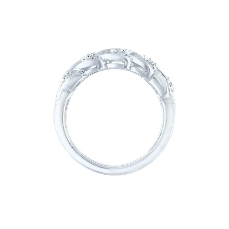 1/5 ct. tw. Diamond Twist Ring in Sterling Silver – Image 2 of 4