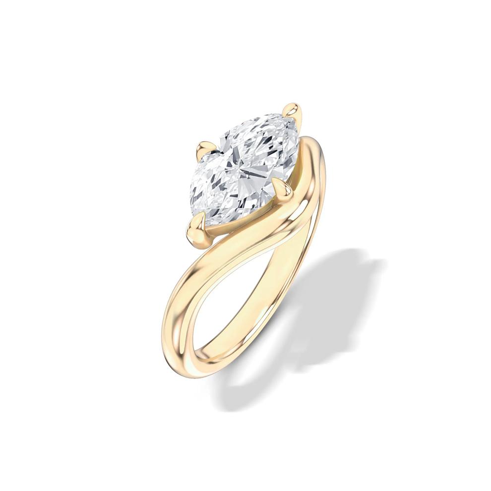 Lab Grown Diamond Marquise Engagement Set in 14K Yellow Gold (2 5/8 ct. tw.) – Image 4 of 6