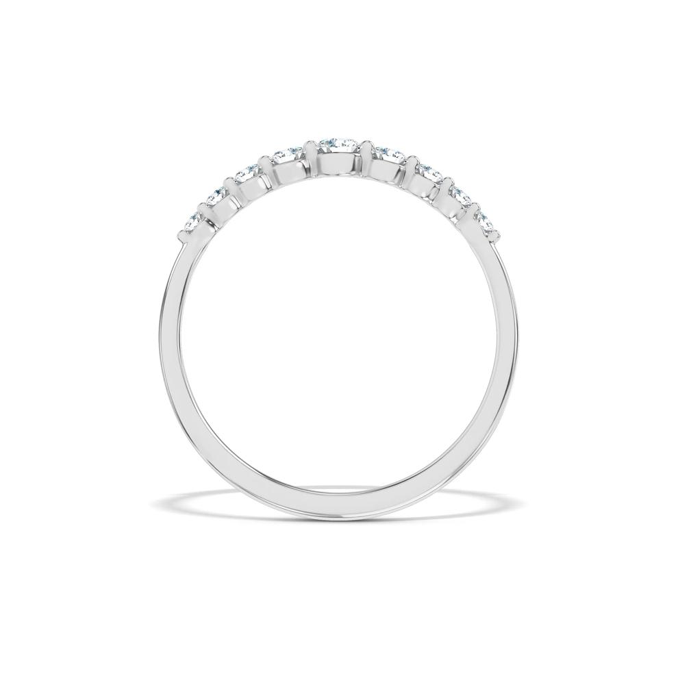 Lab Grown Diamond Graduated Single Prong Stack Band in 10K White Gold (1/5 ct. tw.) – Image 2 of 4