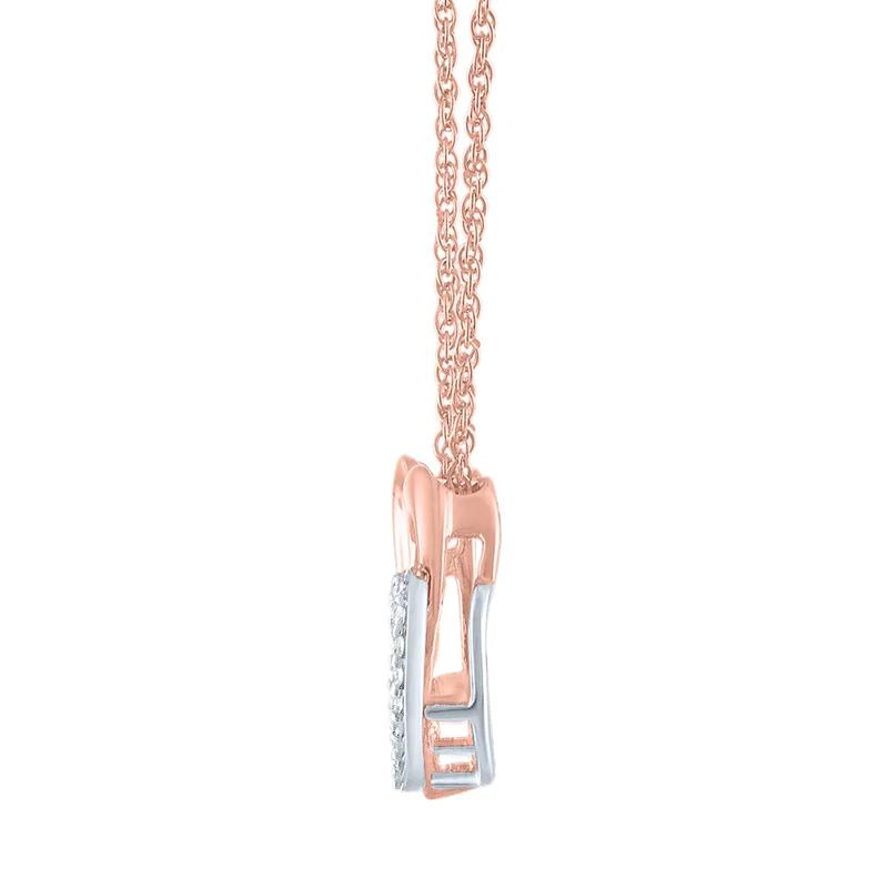 Double Heart Diamond Pendant in 10K Rose Gold &#40;1/10 ct. tw.&#41; – Image 2 of 2