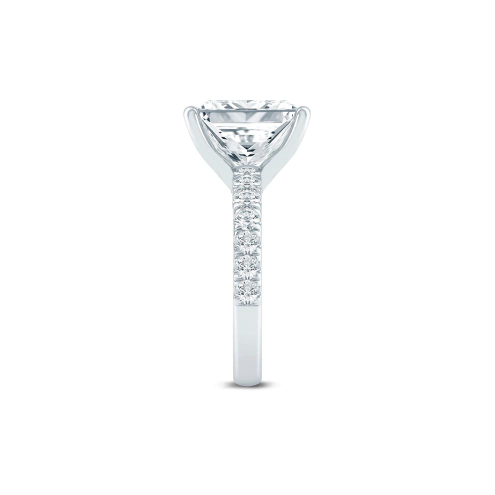Lab Grown Diamond Radiant-Cut Engagement Ring in 14K White Gold (4 1/2 ct. tw.) – Image 3 of 3