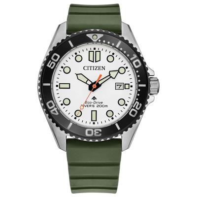 Men's Promaster Dive Watch With Green Polyurethane Strap
