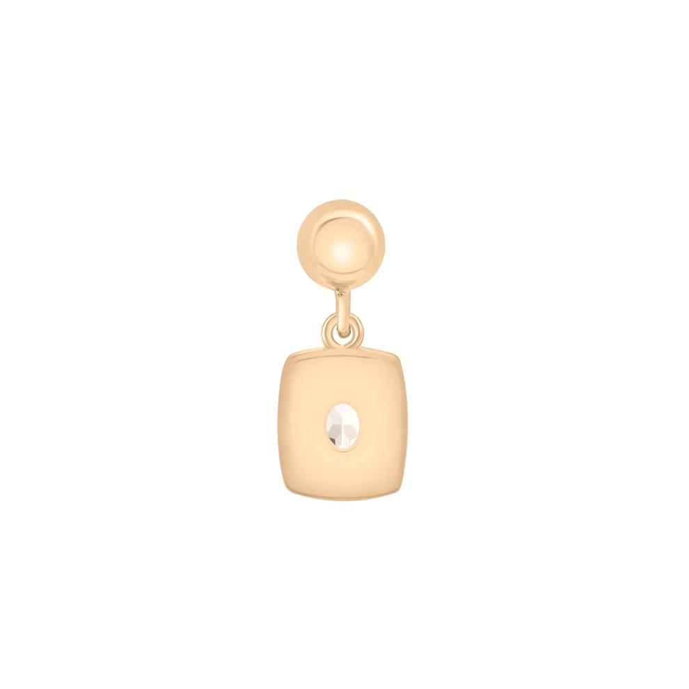 Lab-Created White Sapphire Medallion Birthstone Bead Charm in Vermeil – Image 3 of 3