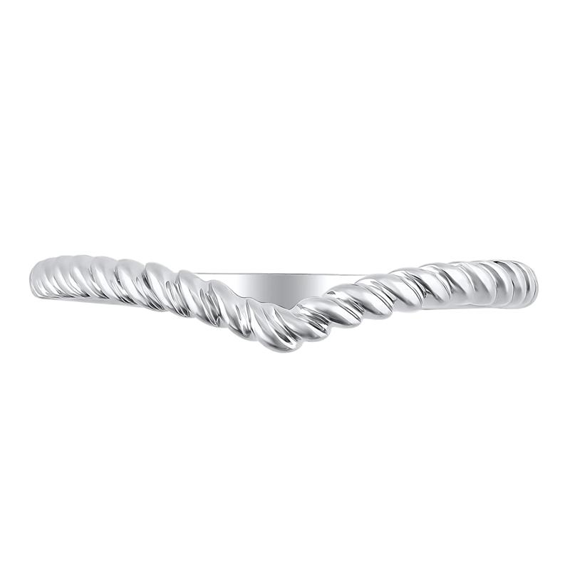 Chevron Twist Band in 14K White Gold – Image 1 of 3