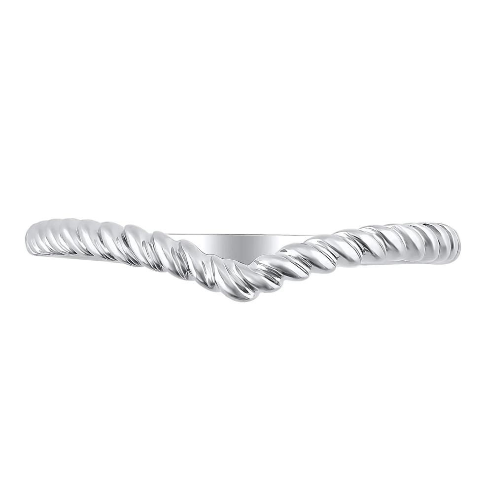 Chevron Twist Band in 14K White Gold – Image 1 of 3
