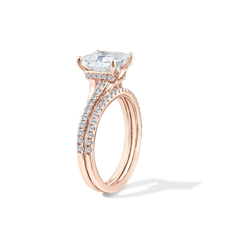 Lab Grown Diamond Princess-Cut Engagement Set in 18K Rose Gold (3 ct. tw.) – Image 3 of 6