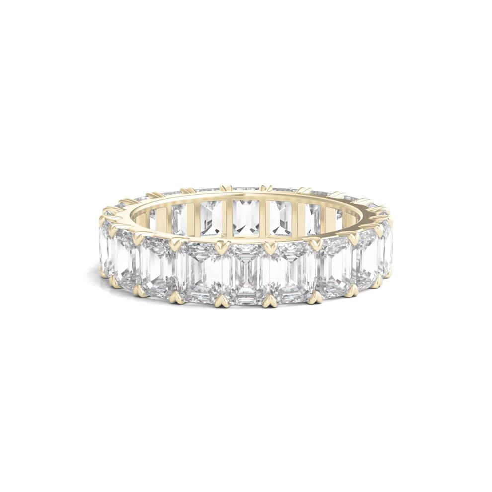 Emerald-Cut Diamond Wedding Band with Eternity Setting in 14K Yellow Gold (5 ct. tw.) – Image 1 of 3