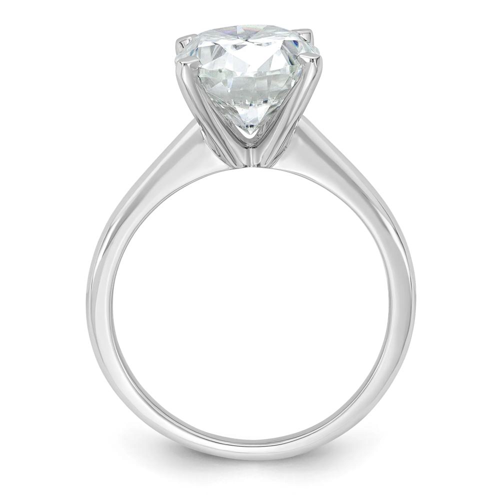 Lab-Created Moissanite Oval Solitaire Ring in 10K White Gold (3 ct. dew) – Image 2 of 3