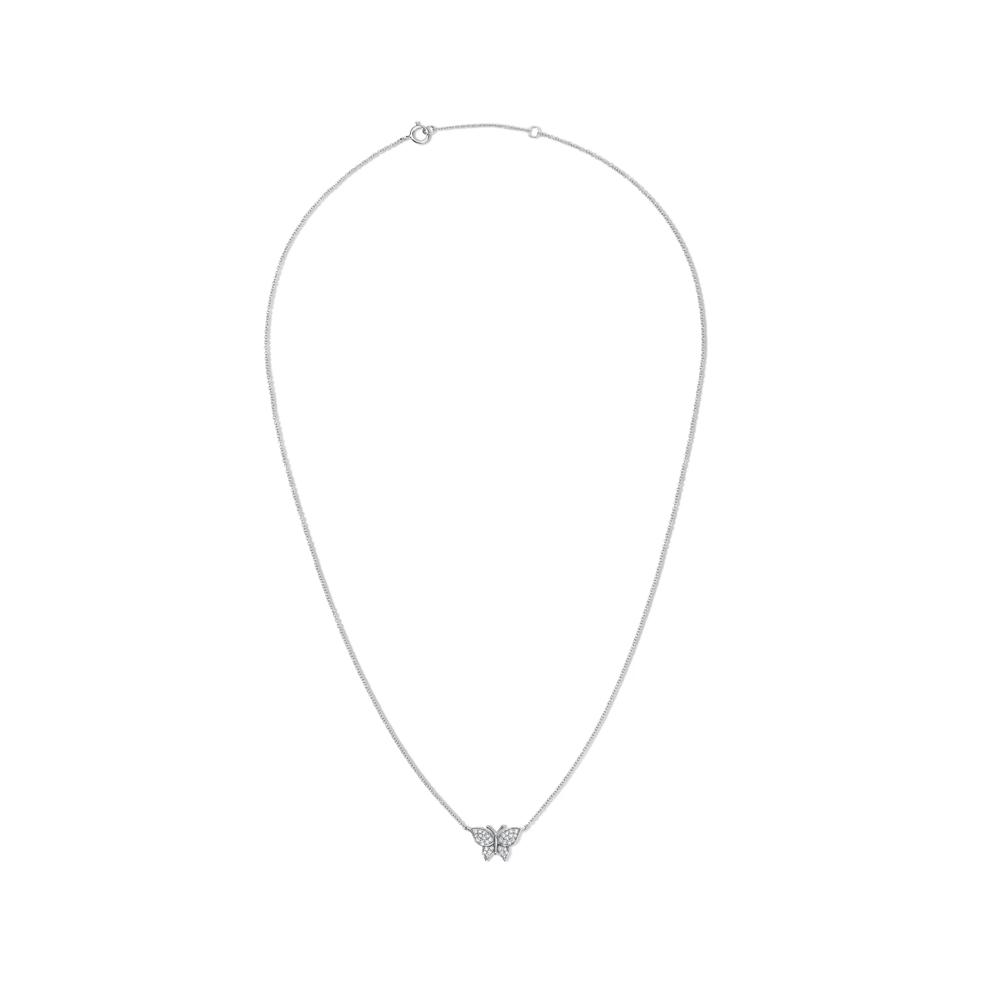 Diamond Butterfly Pendant  in 10K White Gold (1/10 ct. tw.) – Image 3 of 4