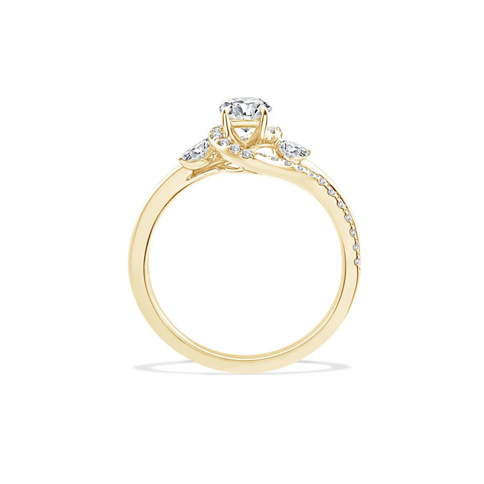 Diamond Round Engagement Ring in 14K Yellow Gold (3/4 ct. tw.) – Image 2 of 4