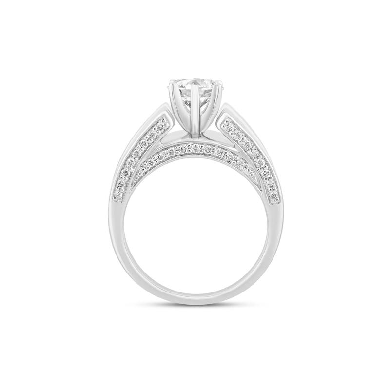 Diamond Semi-Mount Engagement Ring in 14K White Gold &#40;1 1/3 ct. tw.&#41; &#40;Setting Only&#41; – Image 3 of 6