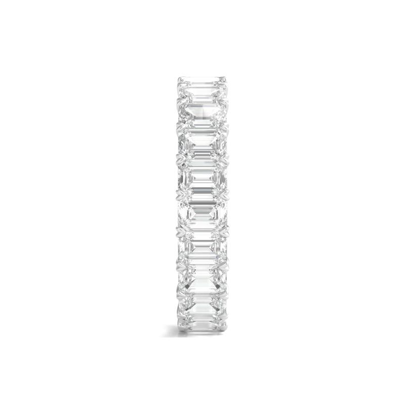 Emerald-Cut Diamond Wedding Band with Eternity Setting in 14K White Gold &#40;4 ct. tw.&#41; – Image 3 of 3