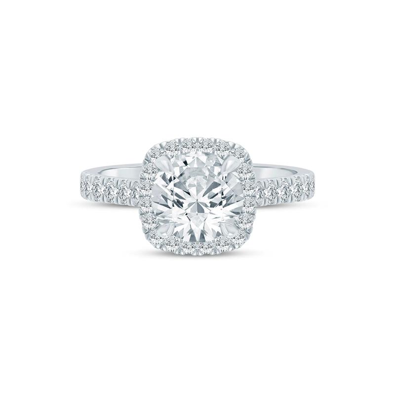 1/2 ct. tw. Diamond Semi-Mount Engagement Ring in 14K White Gold &#40;Setting Only&#41; – Image 1 of 6