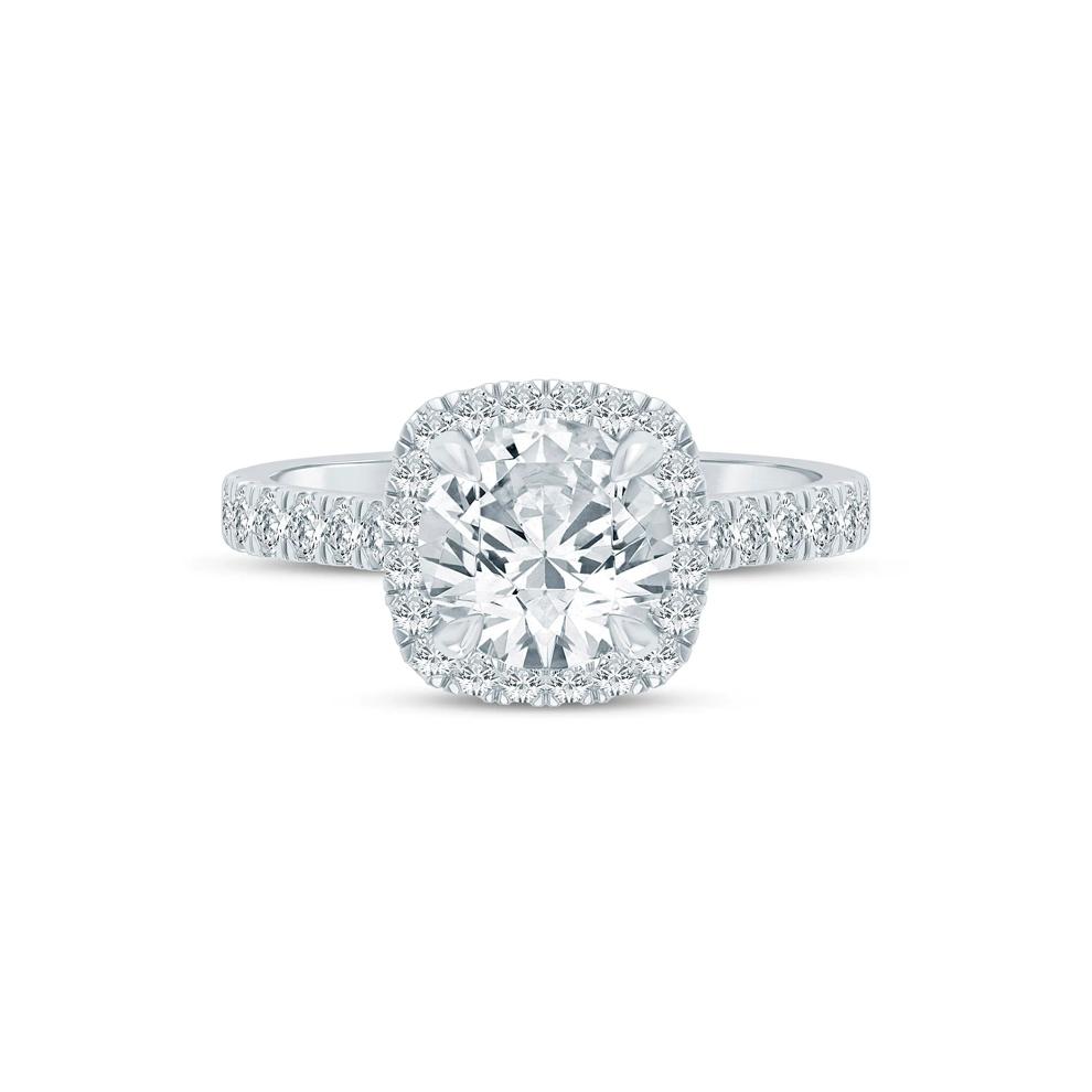 1/2 ct. tw. Diamond Semi-Mount Engagement Ring in 14K White Gold (Setting Only) – Image 1 of 6