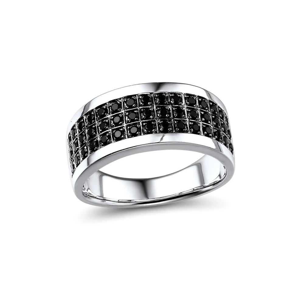 Men's 3/4 ct. tw. Black Diamond Ring in Sterling Silver – Image 4 of 4