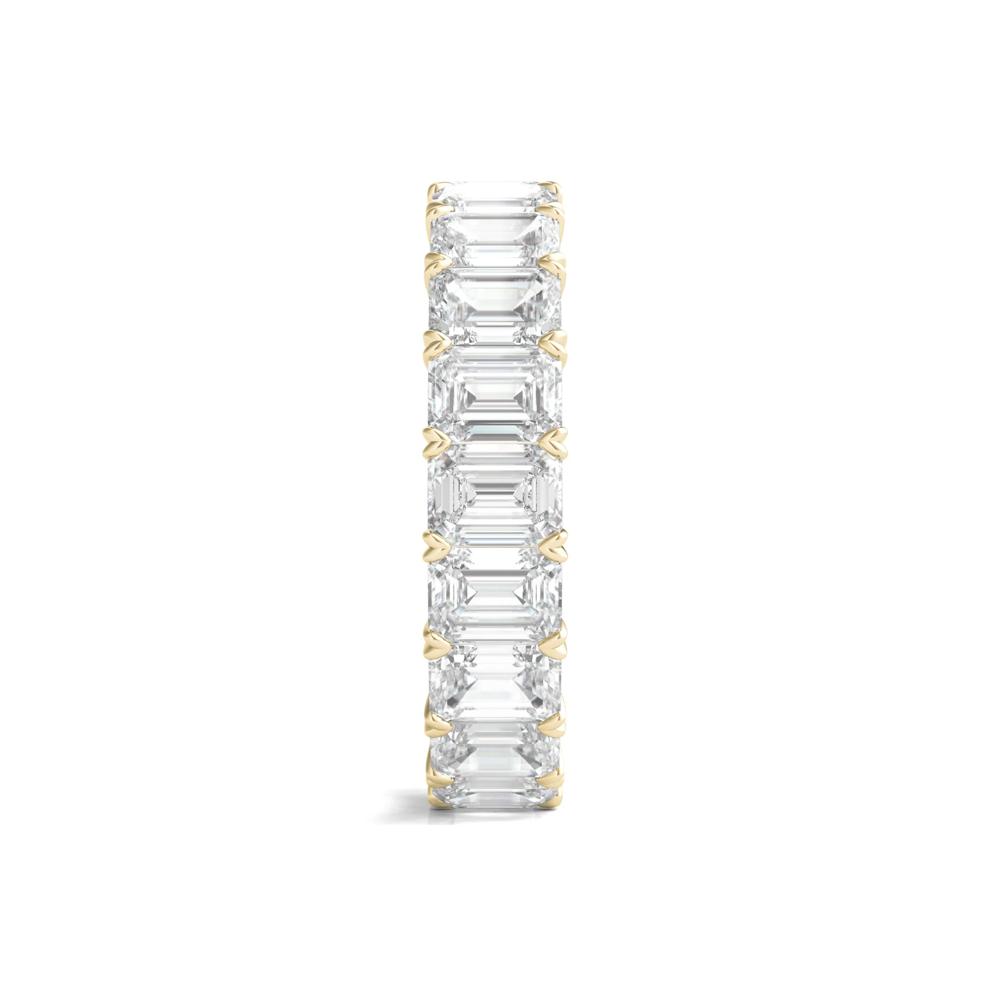 Emerald-Cut Diamond Wedding Band with Eternity Setting in 14K Yellow Gold (5 ct. tw.) – Image 3 of 3