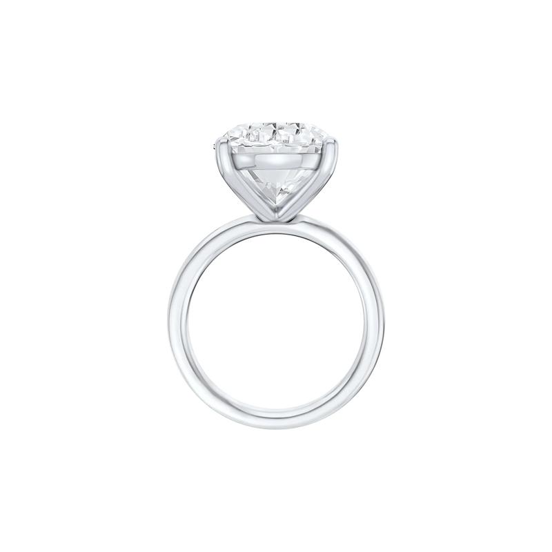 Lab Grown Diamond Oval Solitaire Ring in 14K White Gold &#40;9 ct.&#41; – Image 2 of 4