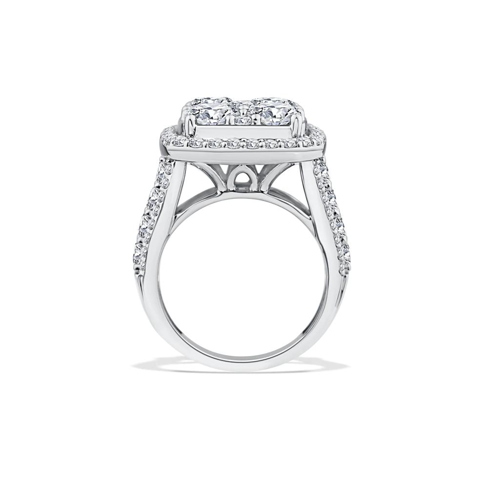 Lab Grown Diamond Halo Center Composite Engagement Ring in 10K White Gold (5 ct. tw.) – Image 2 of 4