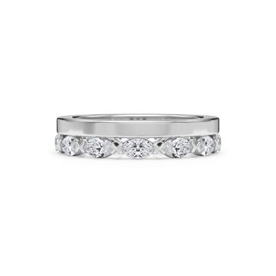 Lab Grown Diamond Marquise High Polished Stack Eternity Band