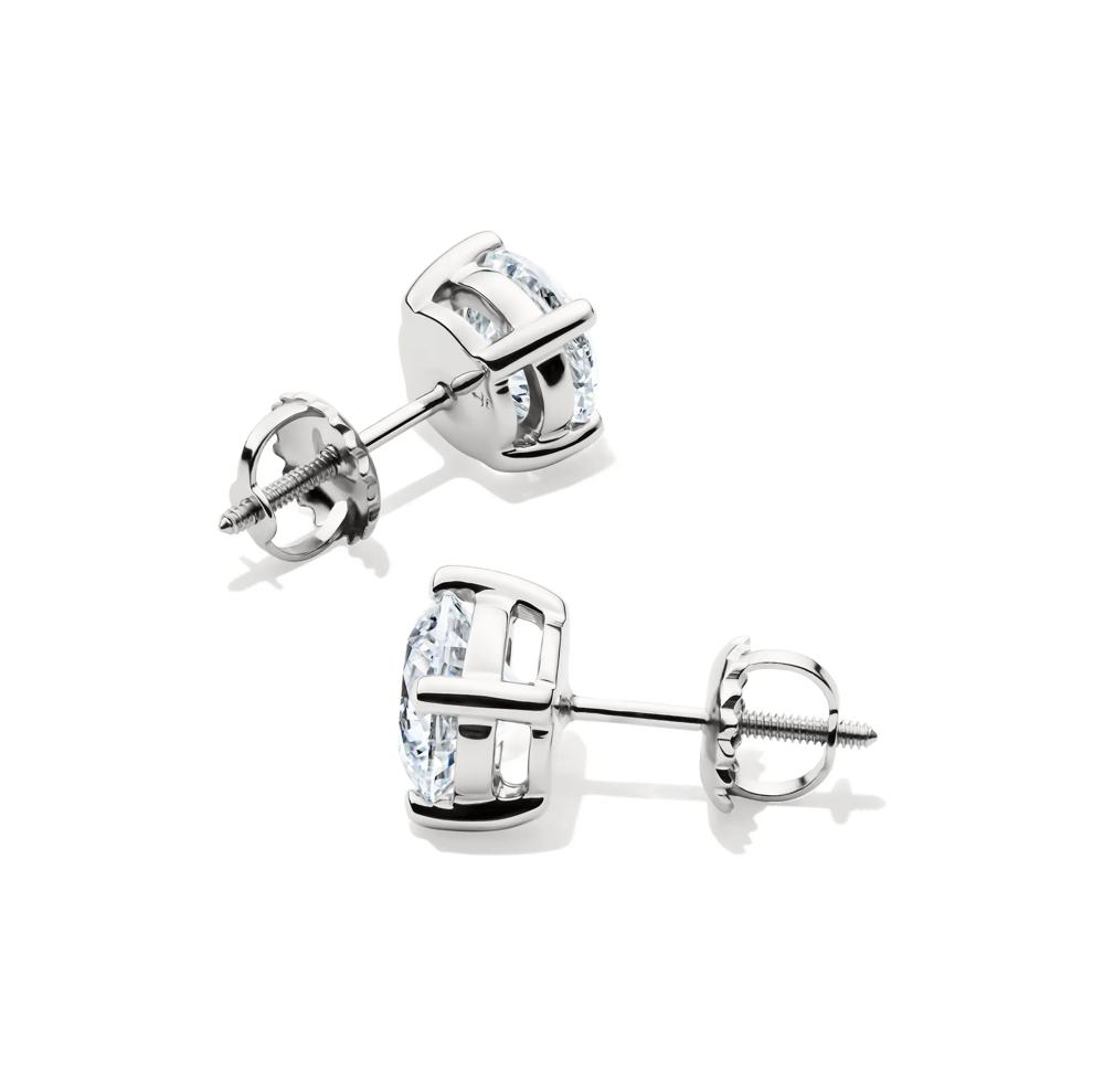 Lab Grown Diamond Stud Earrings in Platinum (2 ct. tw.) – Image 2 of 3