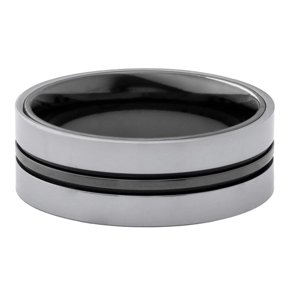 Men&rsquo;s Zirconium Wedding Band with Tantalum, 8MM – Image 1 of 3