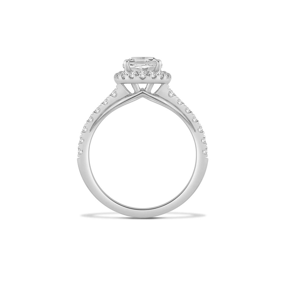 Lab Grown Diamond Oval Halo Engagement Ring in 14K White Gold (2 1/2 ct. tw.) – Image 2 of 4