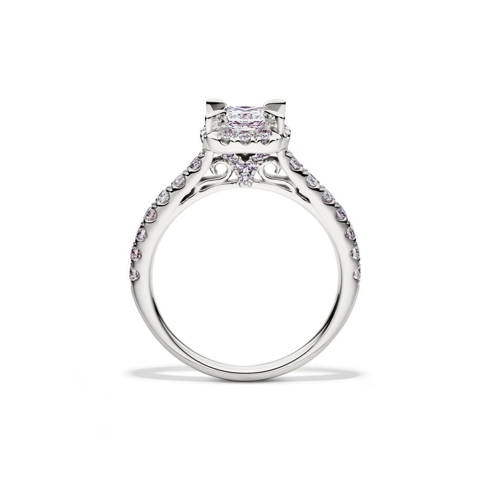 Princess-Cut Diamond Halo Bridal Set in 14K White Gold (1 1/2 ct. tw.) – Image 2 of 7