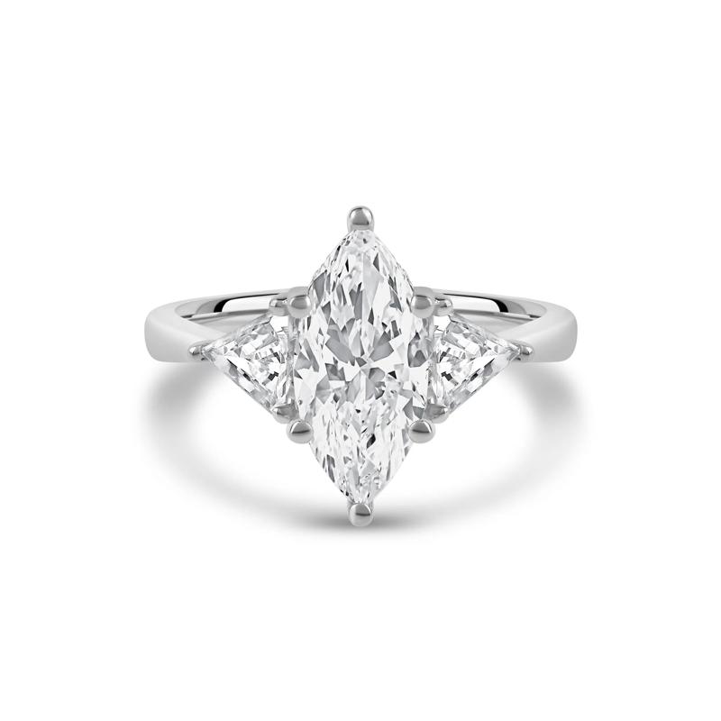 Lab Grown Diamond Emma Marquise Engagement Ring in 14K White Gold &#40;2 1/2 ct. tw.&#41; – Image 1 of 4