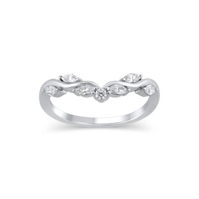 Lab Grown Diamond Contour Band in 14K White Gold (1/3 ct. tw.)