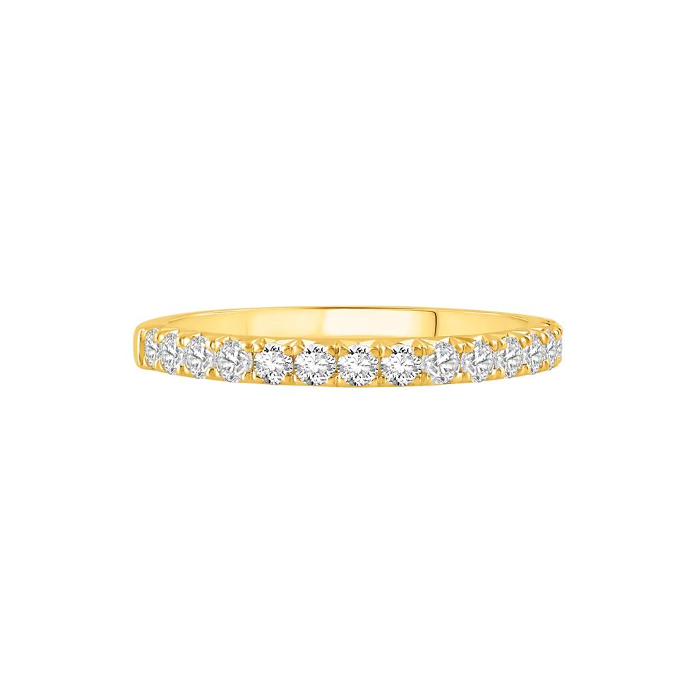 Lab Grown Diamond Anniversary Band in 14K Yellow Gold (1/2 ct. tw.) – Image 1 of 3